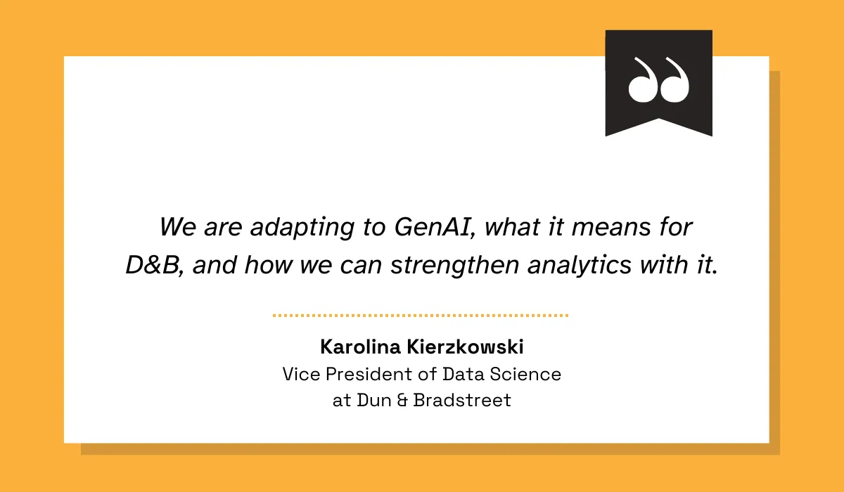 quote on gen ai adoption at dun and bradstreet