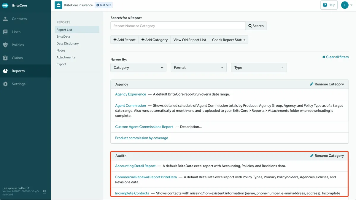 britecore tool screenshot