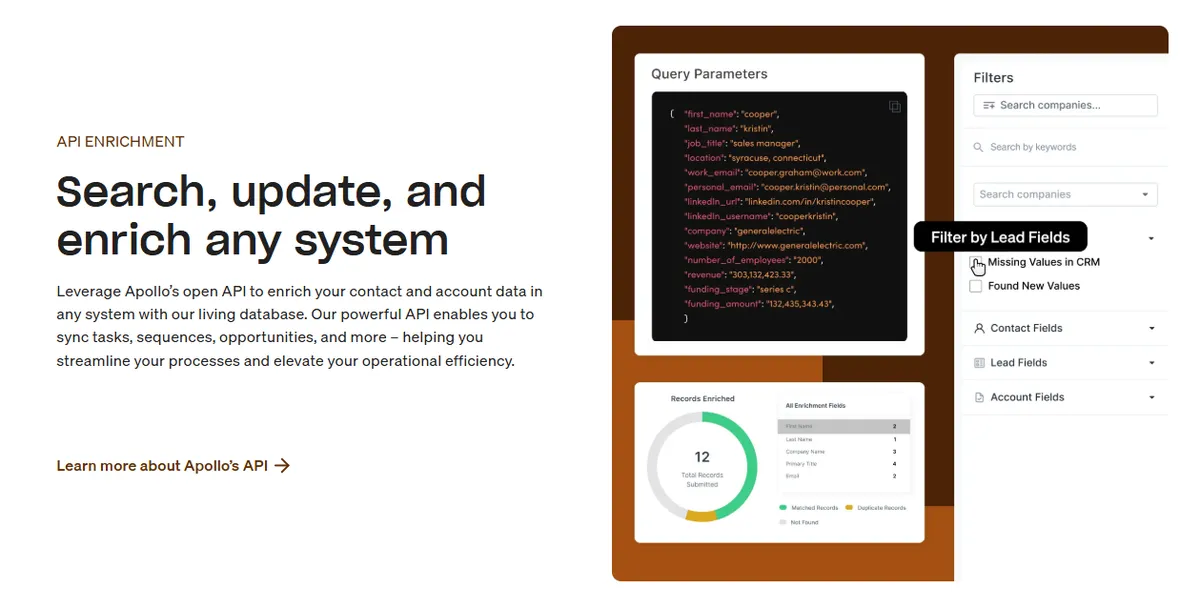 Apollo.io dashboard