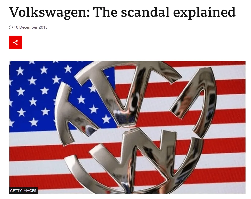 Volkswagen: The scandal explained news headline