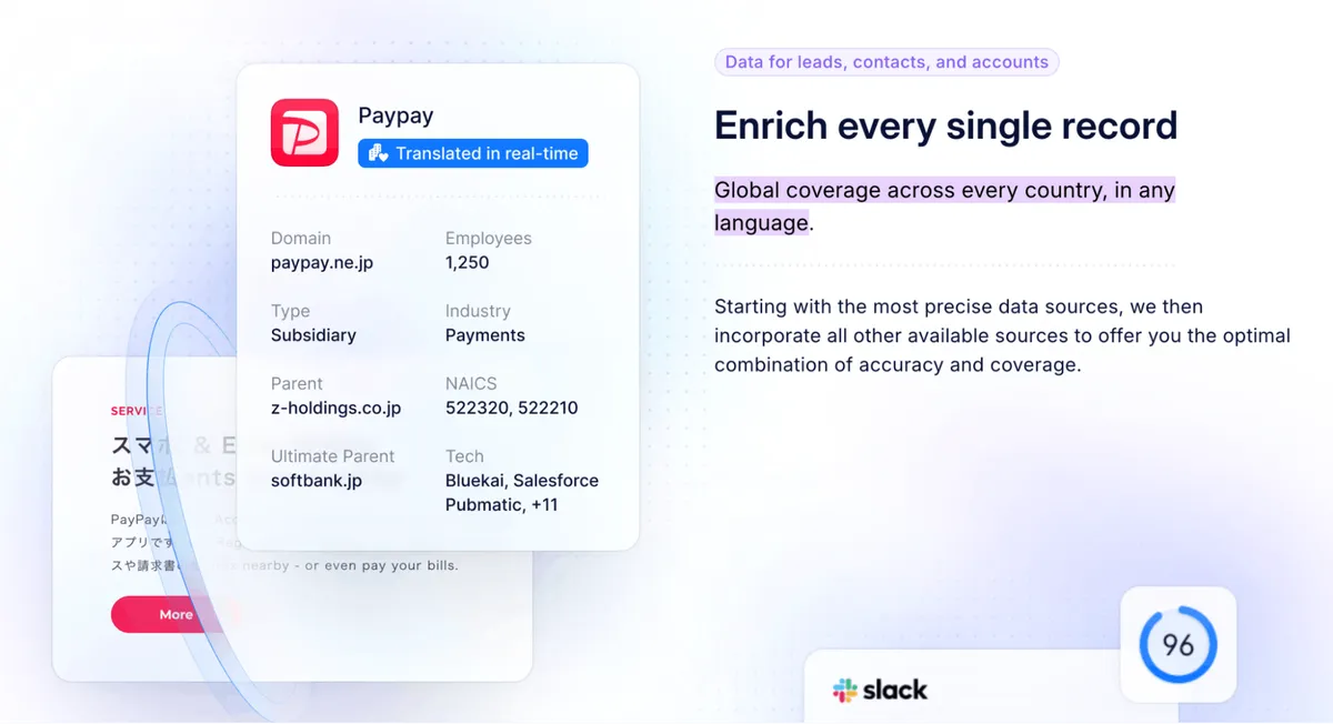 Clearbit dashboard