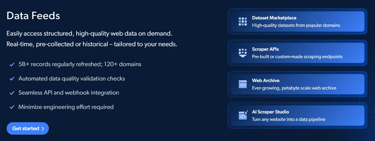Bright Data dashboard