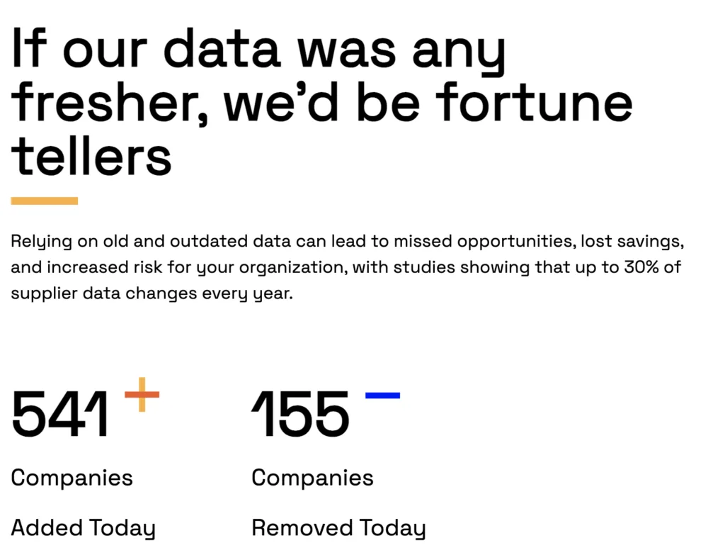 Veridion dashboard