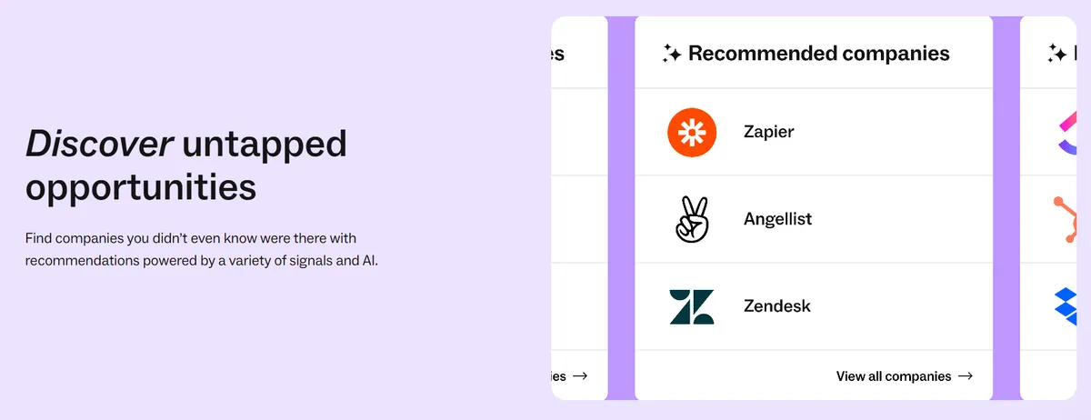 Lusha dashboard