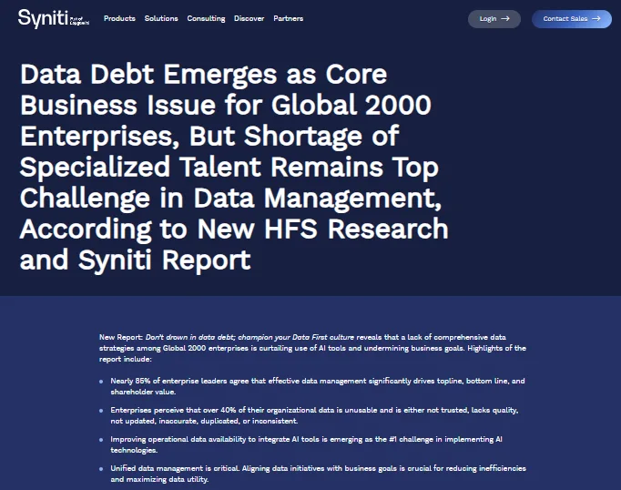 2024 study by HRS Research and Syniti statistic