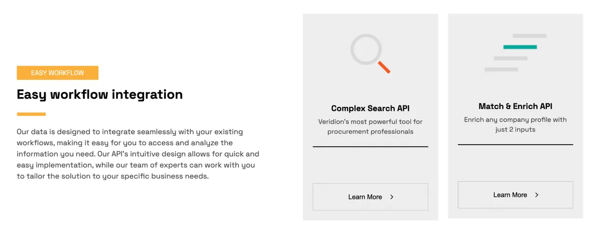 veridion screenshot