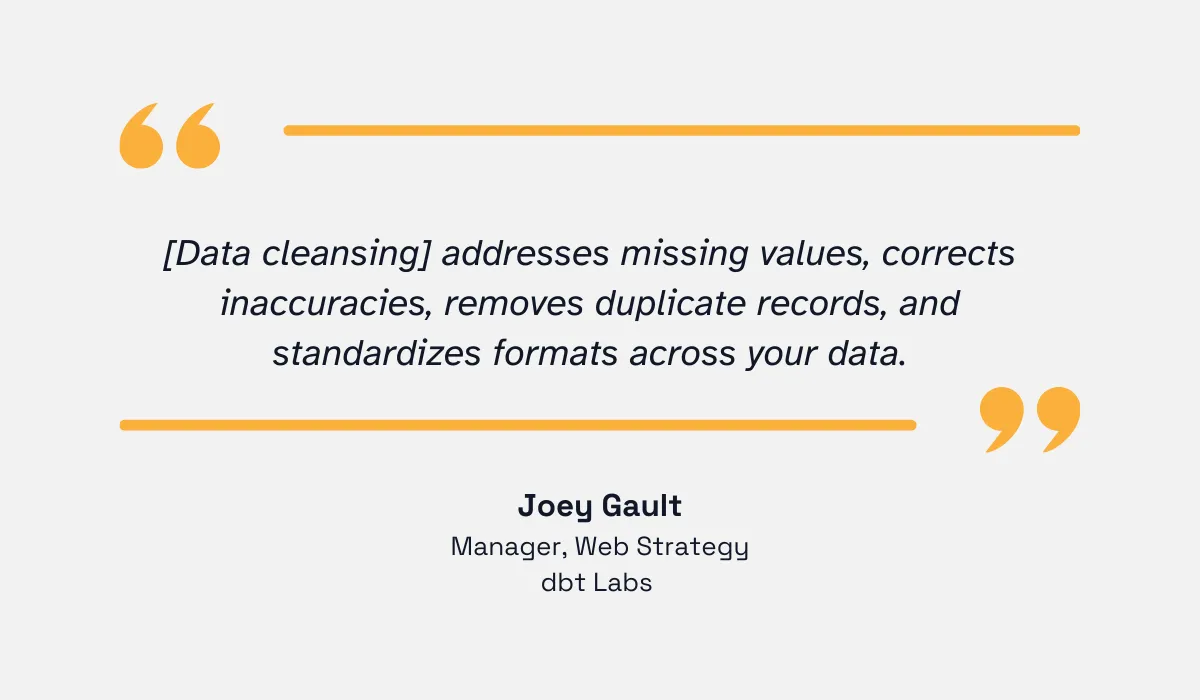 quote on data cleansing
