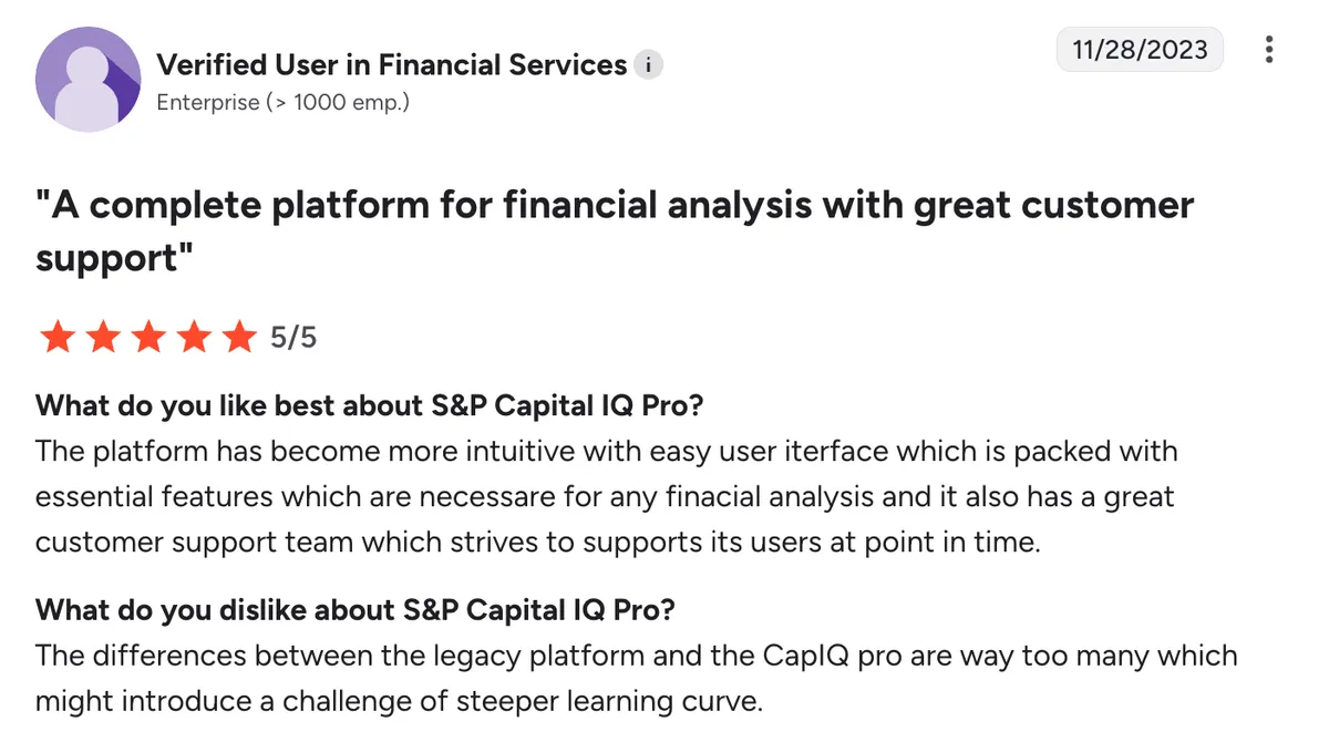 s&p global review