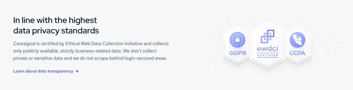 Coresignal dashboard