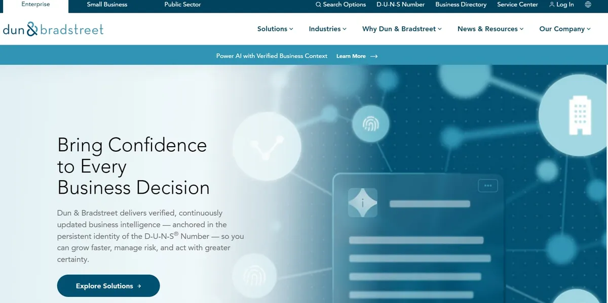 Dun & Bradstreet dashboard