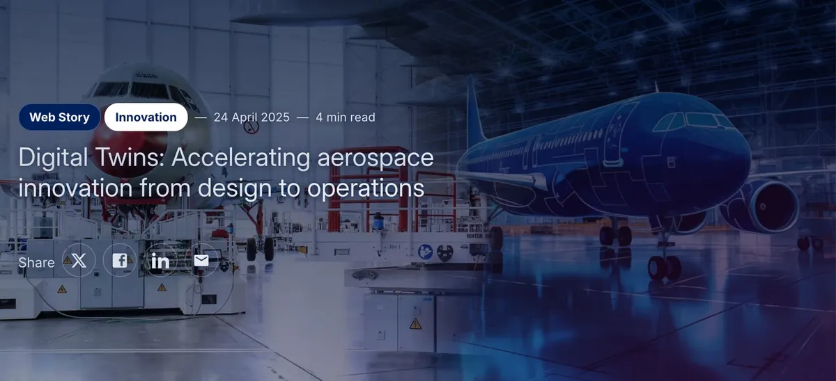 Digital twins in aerospace innovation article screenshot
