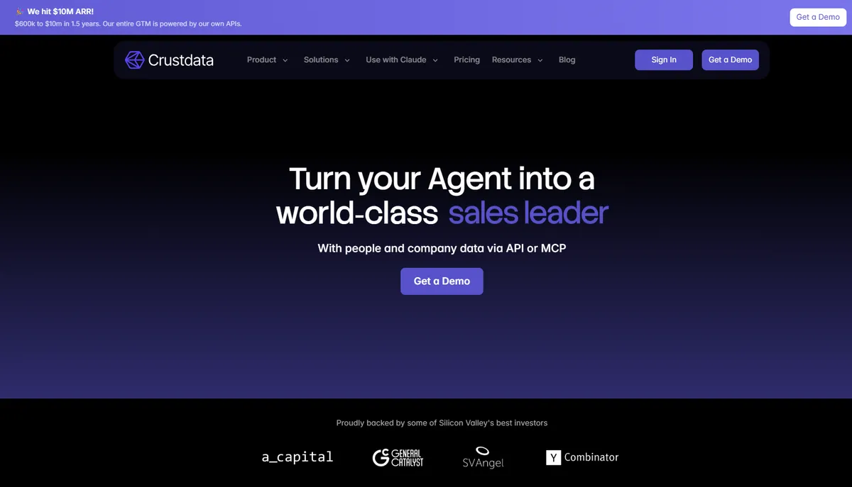 Crustdata dashboard