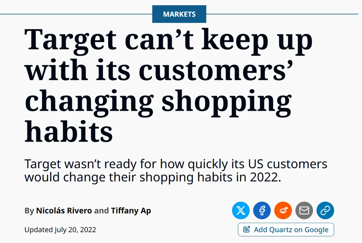 Target changing shopping habits article screenshot