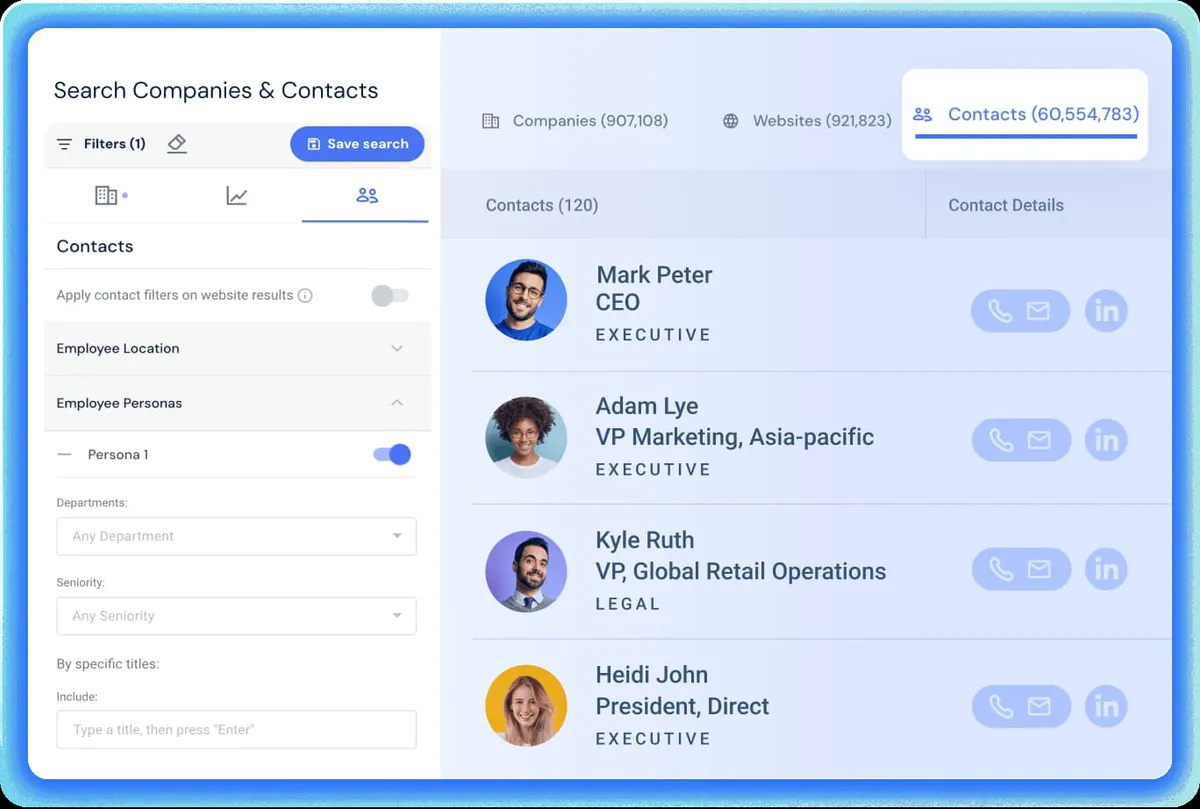 SimilarWeb dashboard